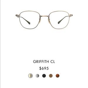 Garrett Leight mr. Leight Griffith CL eyeglasses Antique Silver Gold